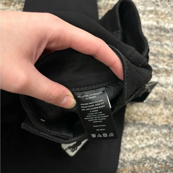 KUT From The Kloth Black Straight Leg Jeans Sz 0 NWT | KUT Straight Leg Jeans * - Picture 5 of 13